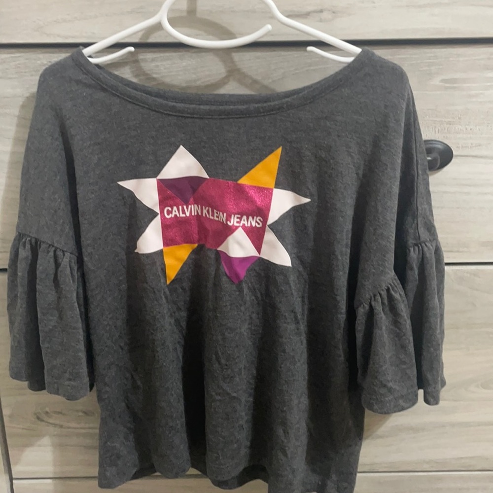 Calvin Klein jeans ruffled t-shirt